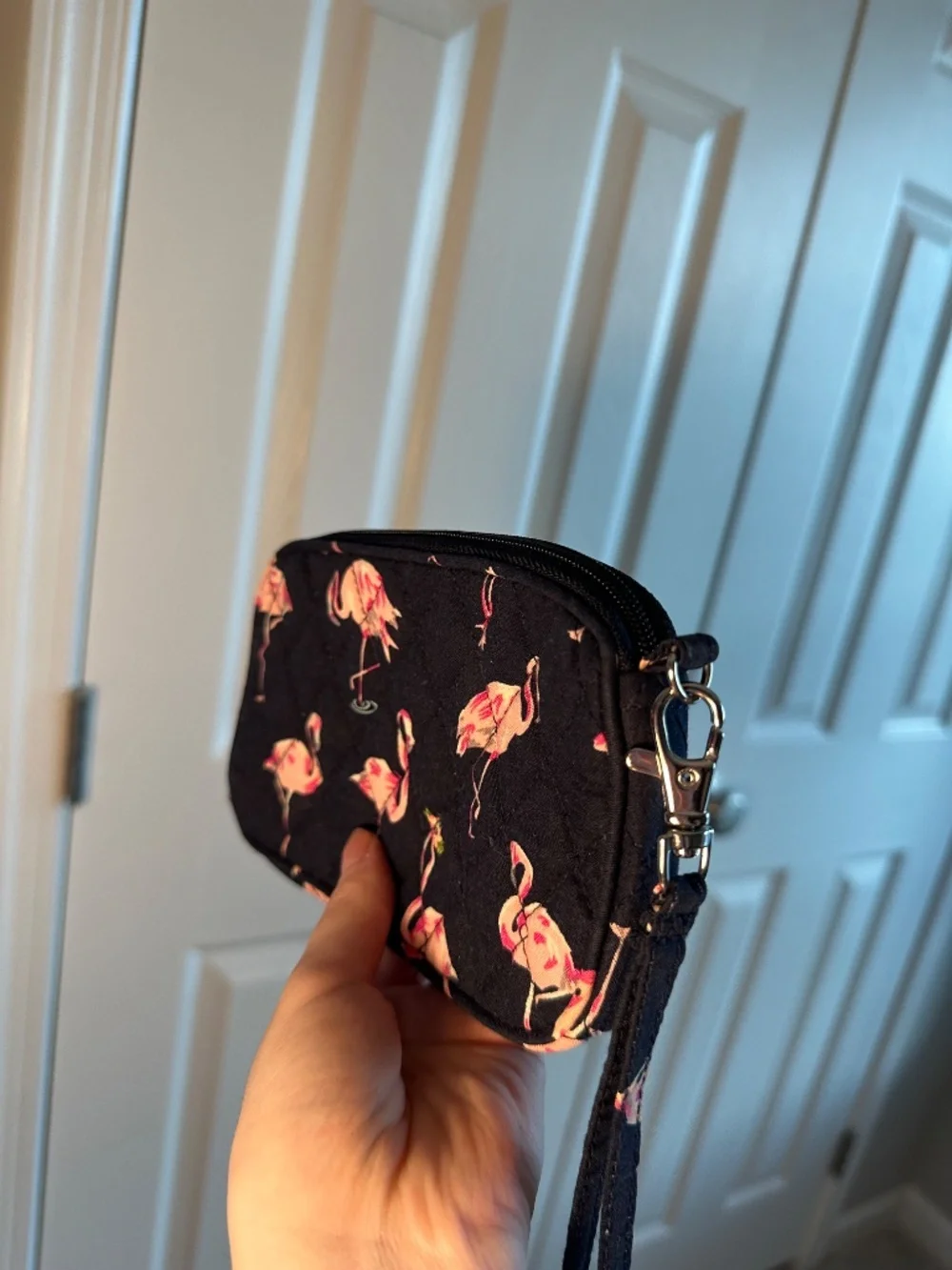 Vera Bradley RFID Crossbody Wallet Wristlet Retired Print (Flamingo Fiesta)